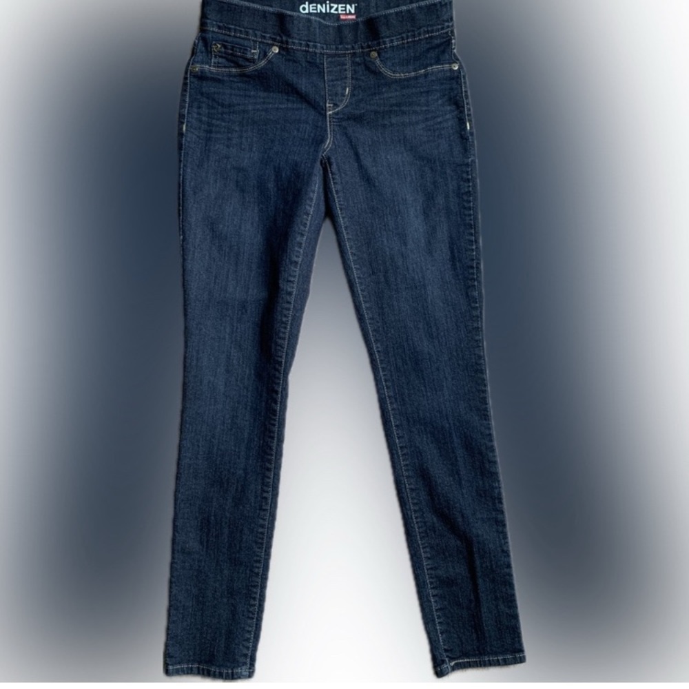 Denizens by Levis 👖Ladies stretch pull up  jeggings dark blue Denim | 8